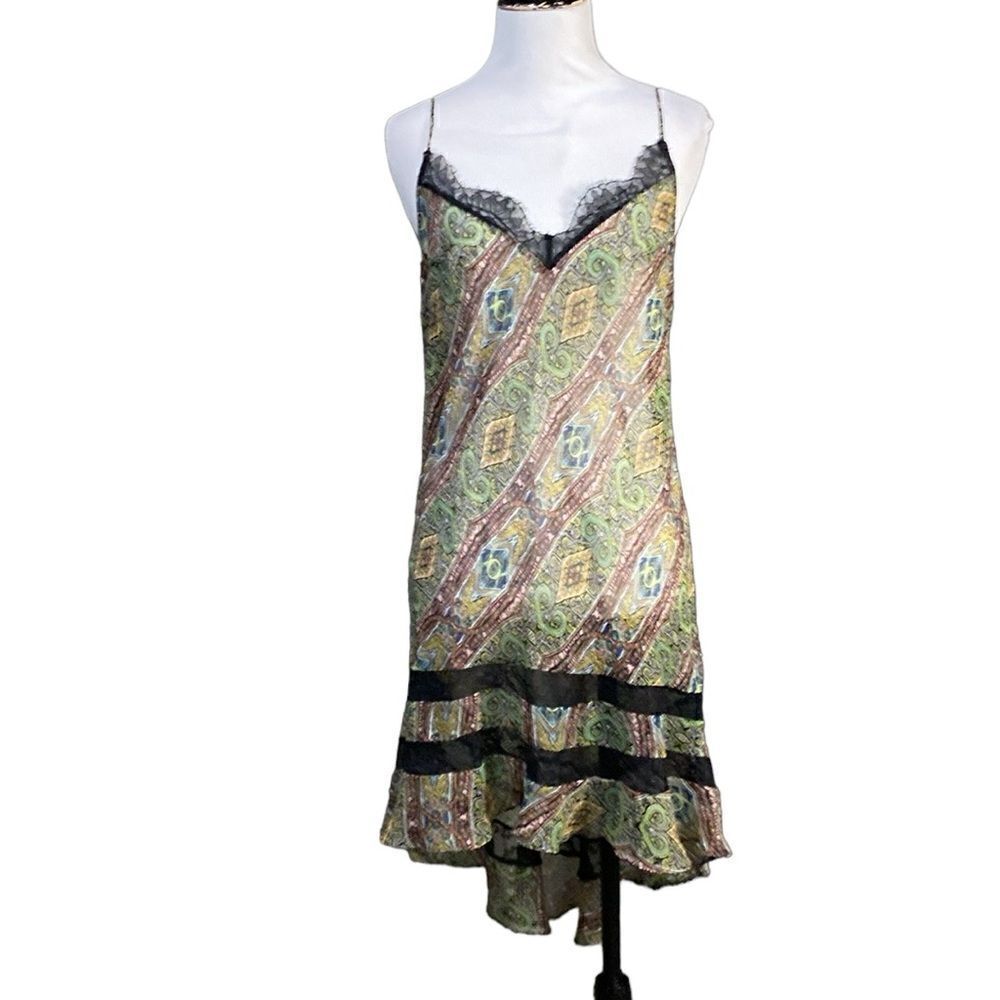 Victoria's Secret Very Sexy Paisley Chiffon & Lace Slip Dress